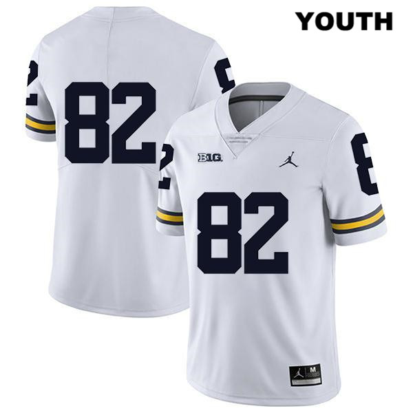 Youth NCAA Michigan Wolverines Desmond Nicholas #82 No Name White Jordan Brand Authentic Stitched Legend Football College Jersey QN25V64KK